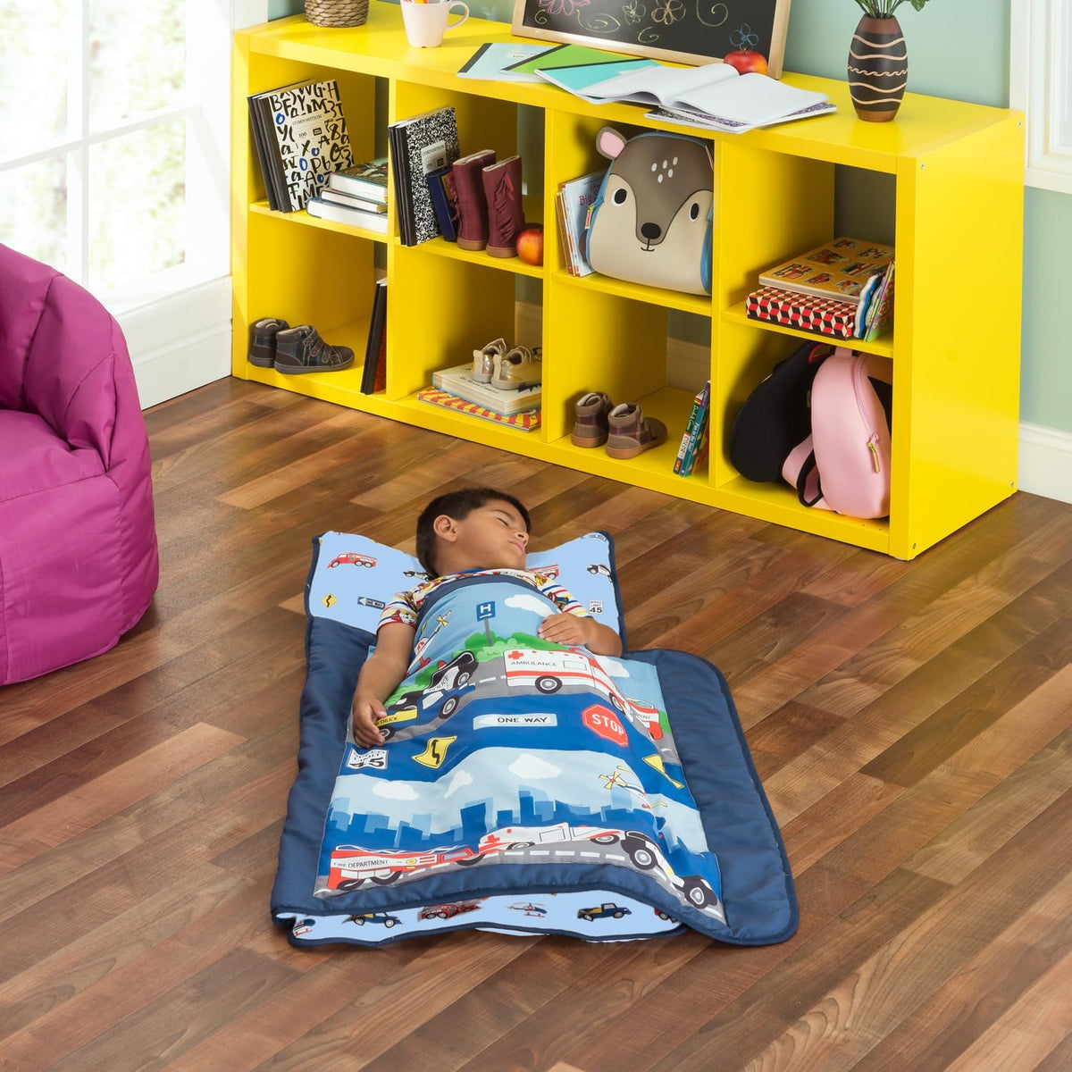 Everyday Kids alfombrilla para siesta con almohada extraíble para n...