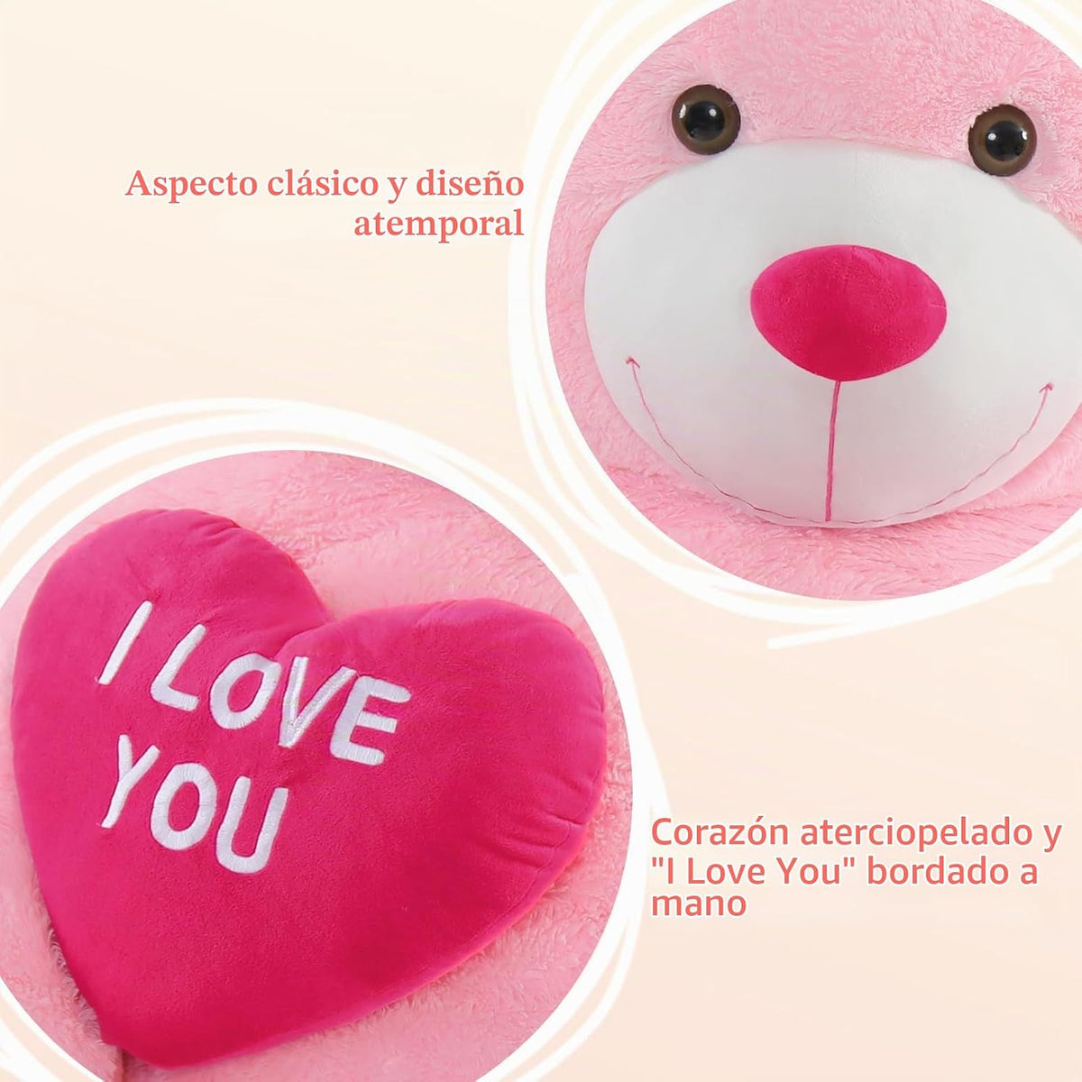 BENINY Osos de Peluche Gigantes de Corazón Rojo, Oso de Peluche Gra...