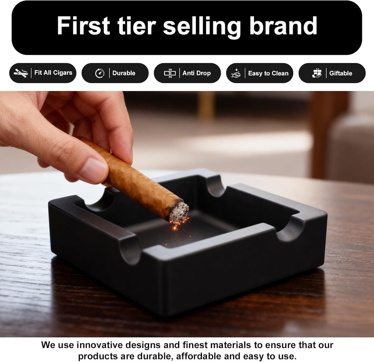 Paquete de 2 ceniceros de cigarros para exteriores, ceniceros de si...