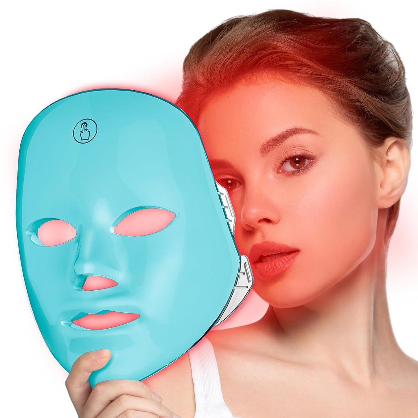 Máscara de luz roja SUERBEATY para la cara, máscara facial de luz r...
