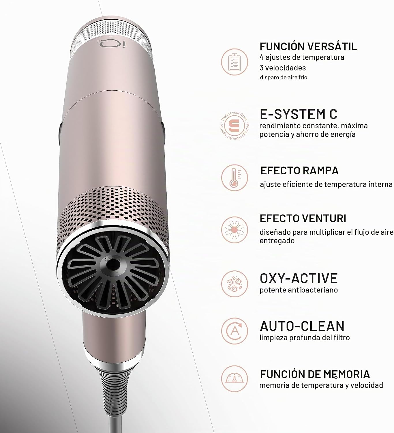 GA.MA iQ2 Perfetto - Secador de pelo con motor turbo inteligente de...