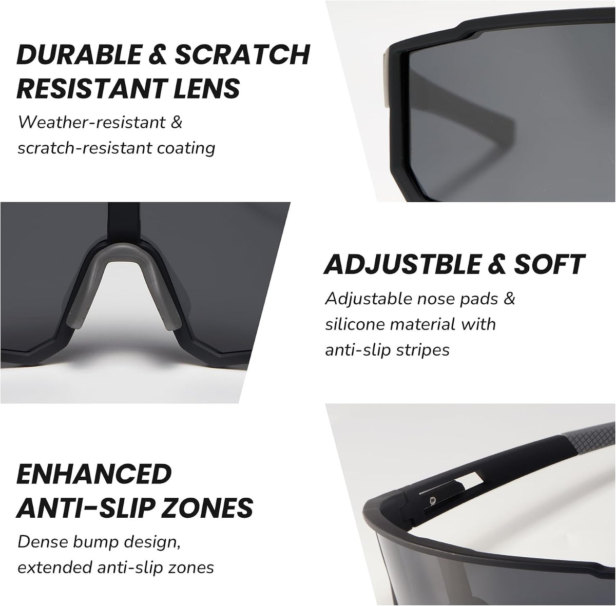 Gafas de sol polarizadas para correr para hombres y mujeres, UV400...