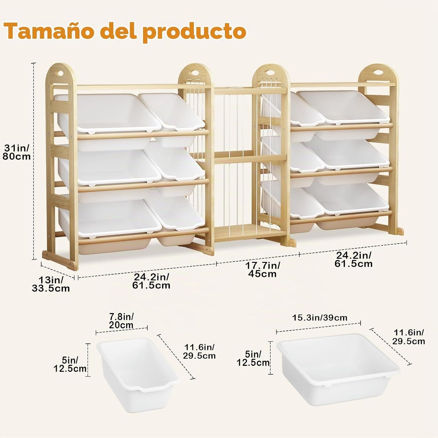 Organizador de almacenamiento de juguetes con almacenamiento de ani...