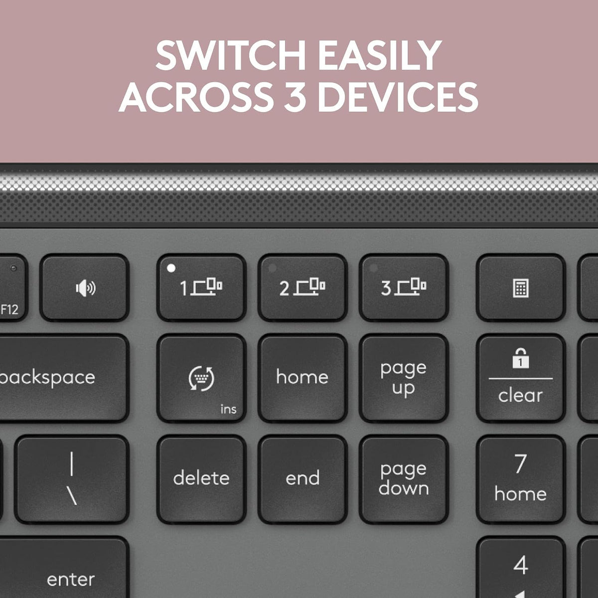 Logitech MK955 Combo de teclado inalámbrico y mouse óptico, negro (...