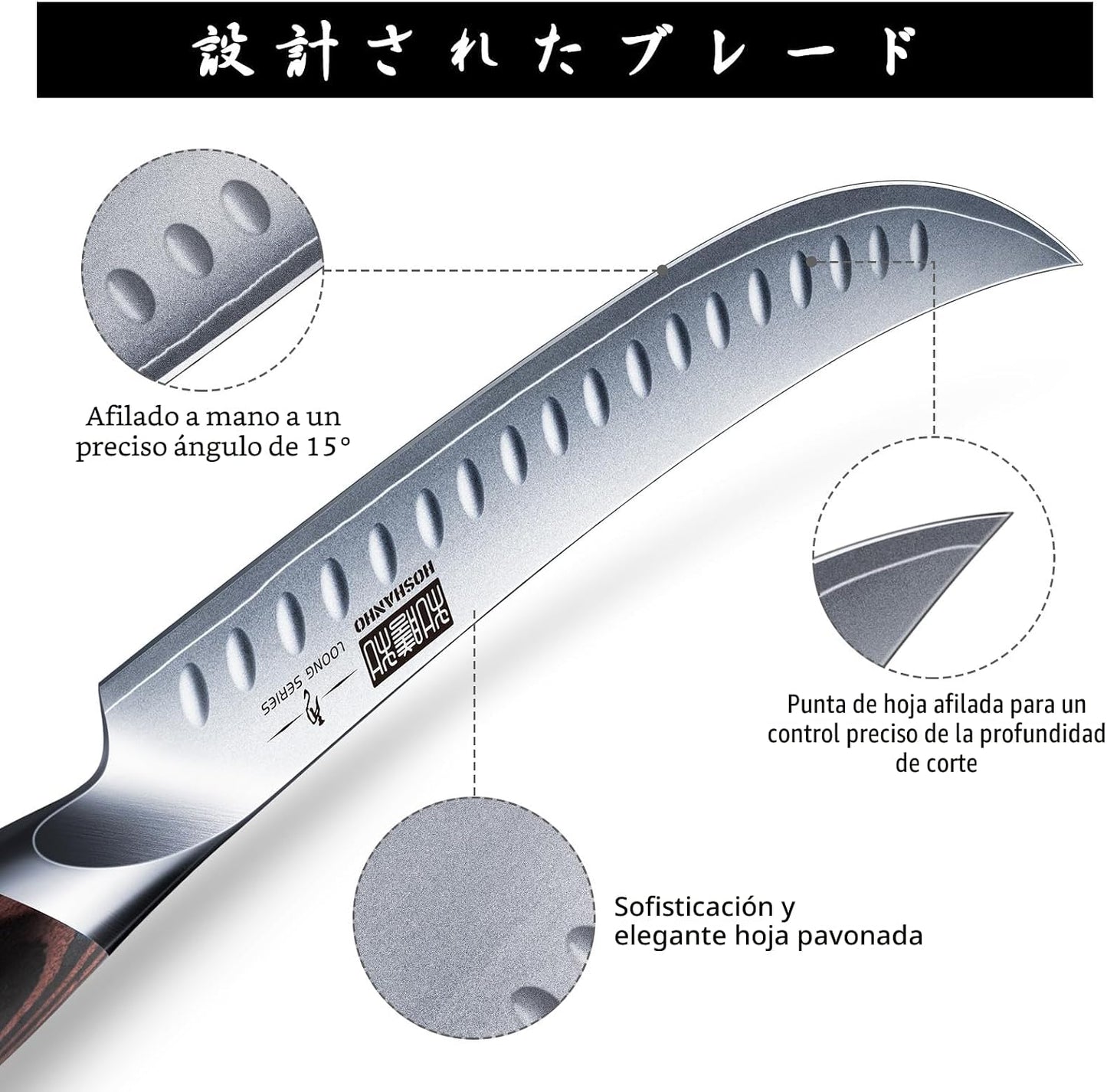 HOSHANHO - Cuchillo de carvado y corte de 10 pulgadas, cuchillo de...
