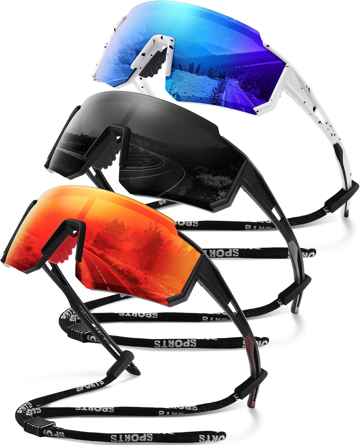 gesruny - Gafas de sol polarizadas deportivas para hombres y mujere...