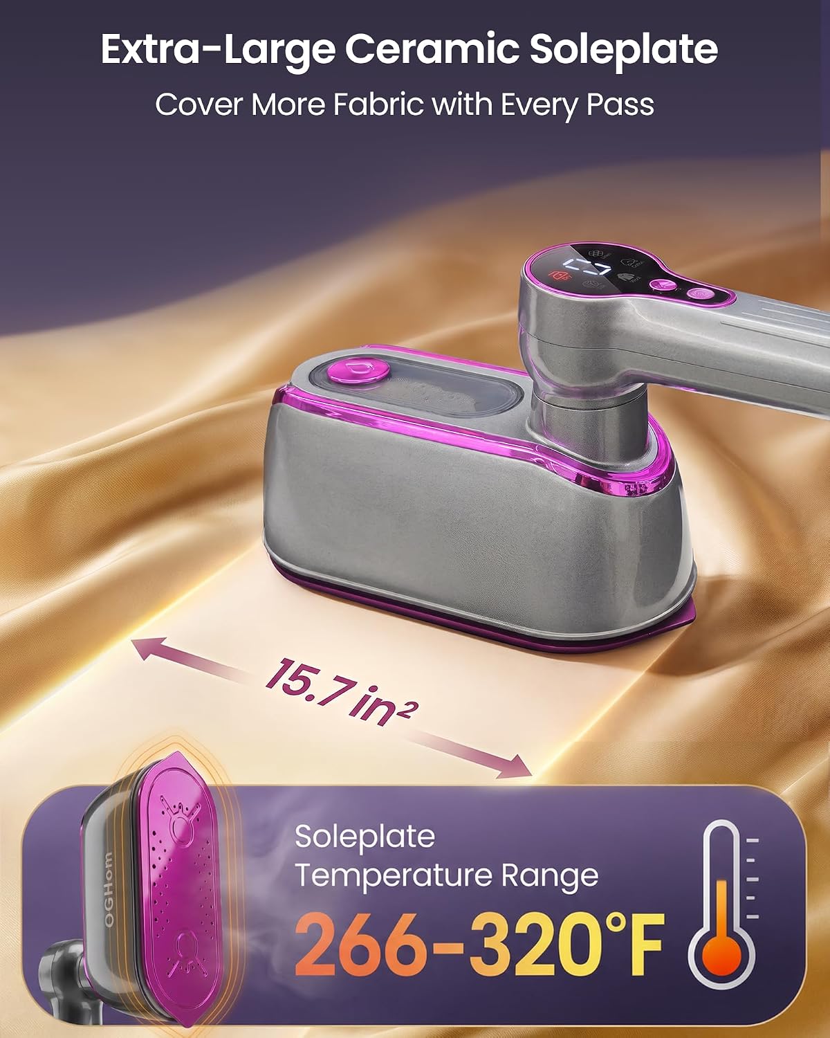 OGHom Vaporizador de viaje para ropa, vaporizador portátil de mano...