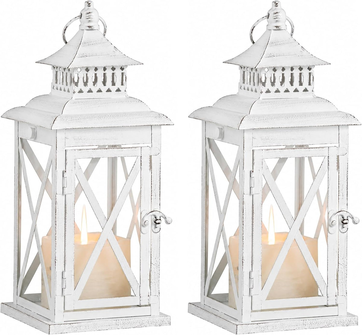 DECORKEY Farol decorativo para interiores y exteriores, 2 piezas de...