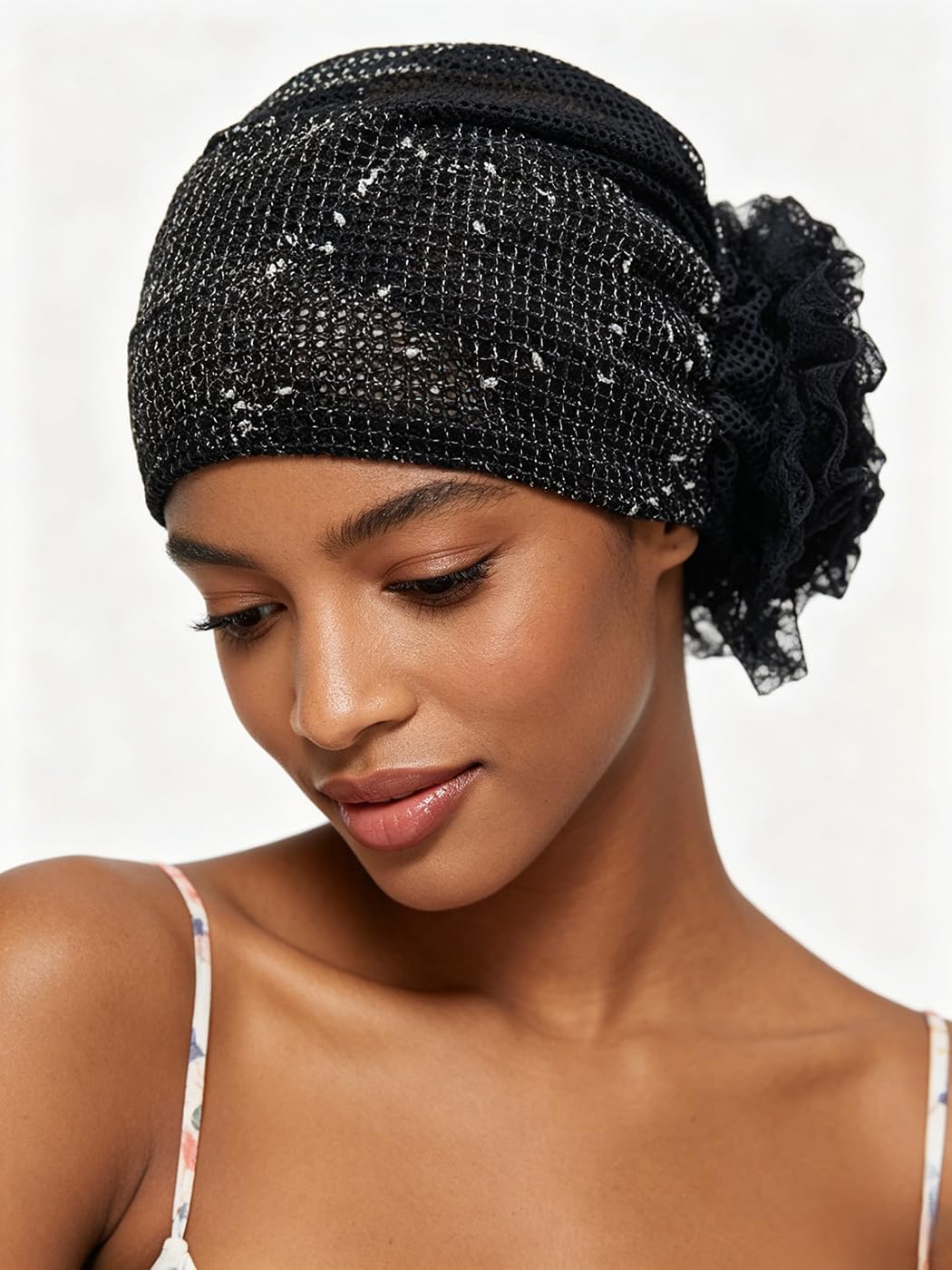 Pemilosci Paquete de 2 gorros de encaje para la cabeza, gorro de ma...