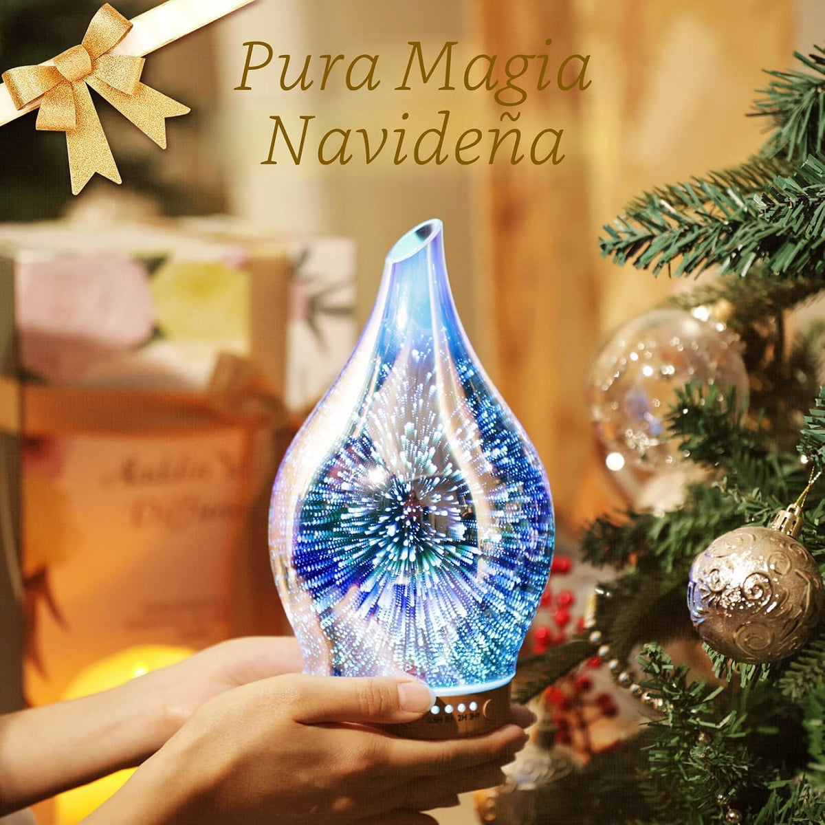 Porseme Difusor de Aceite 3D de Vidrio Aromaterapia Humidificador U...