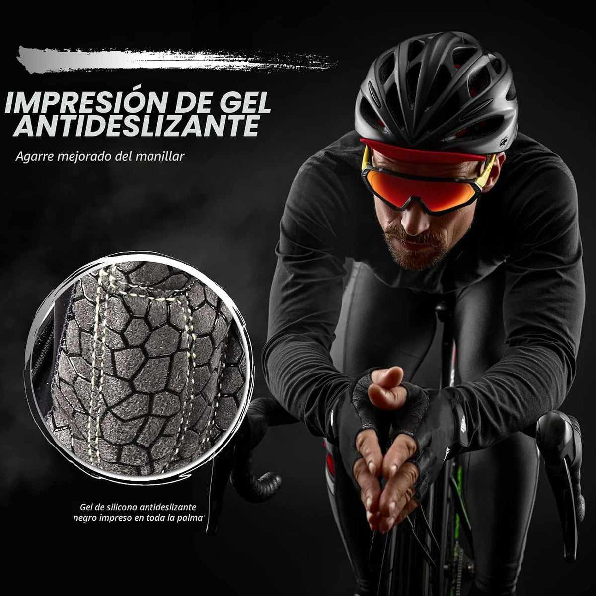 HTZPLOO Guantes de bicicleta para hombres y mujeres con almohadilla...