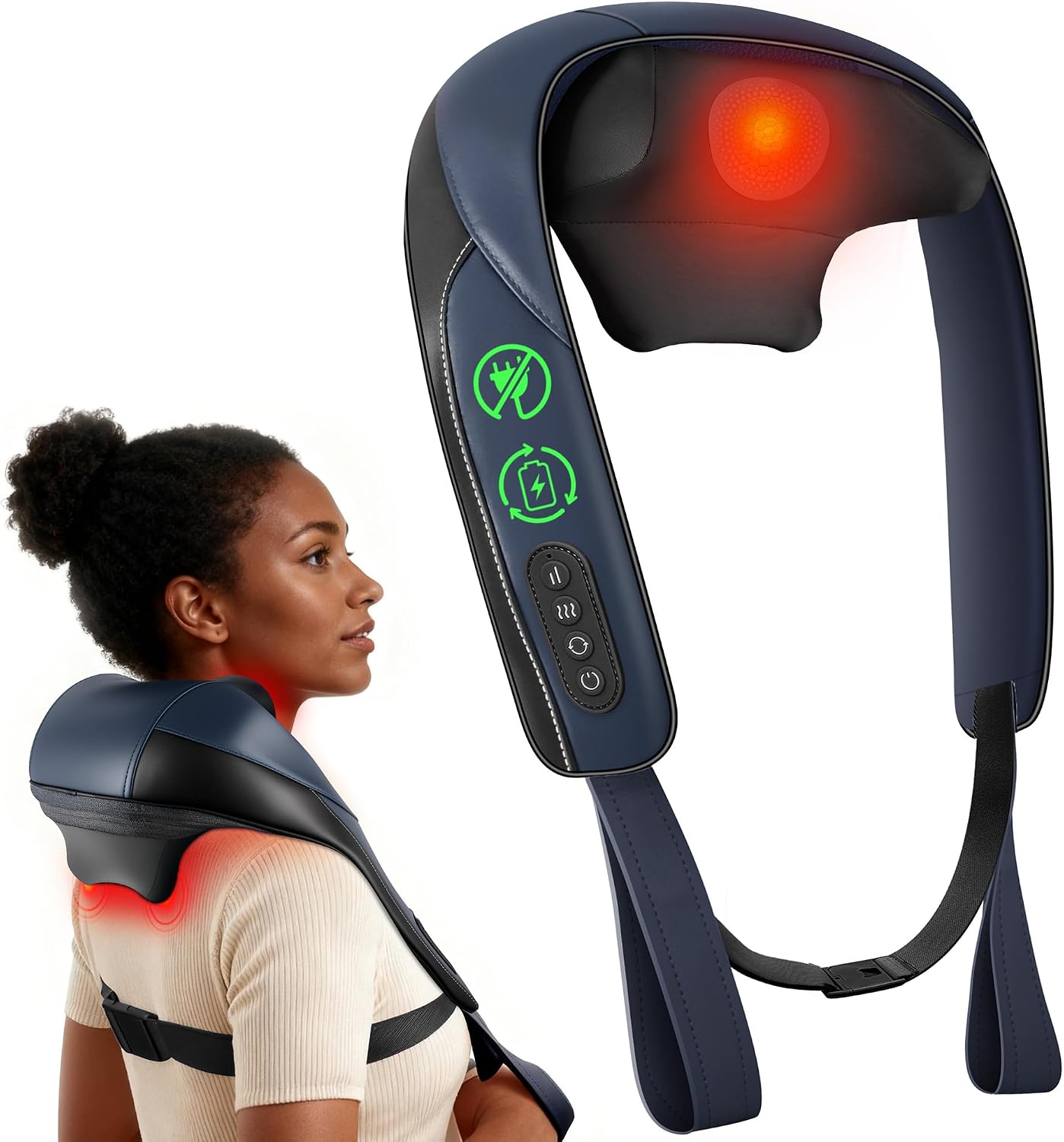 COMFIER 2026 Masajeador inalámbrico 4D para cuello y hombros, HSA e...
