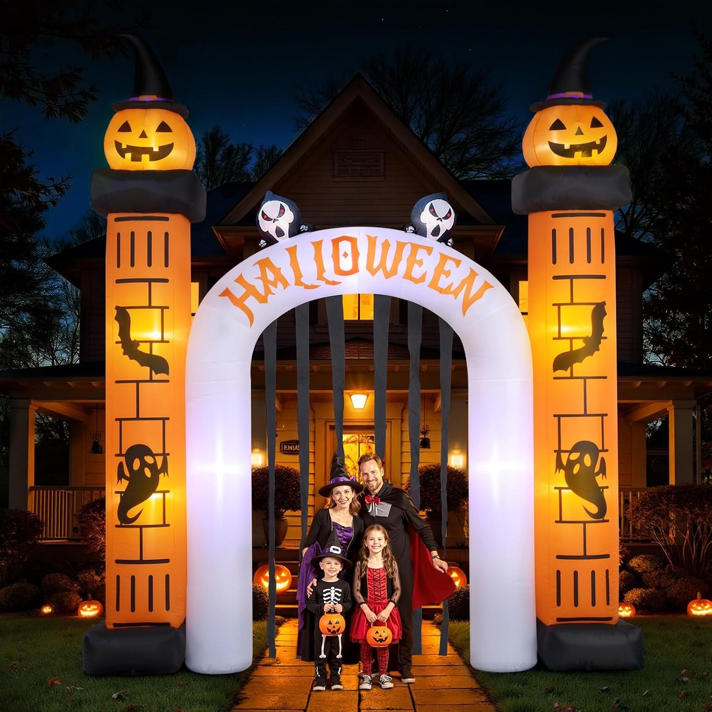 Arco inflable gigante de Halloween de 11 pies de alto x 10 pies de...