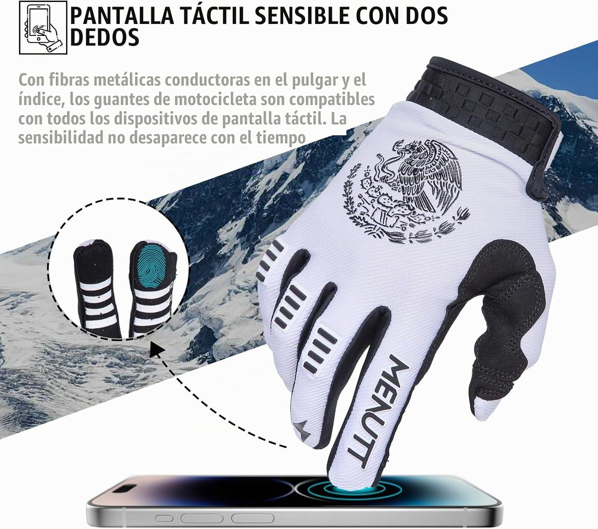 Motocross Motocicleta Dirt Bike México Guantes Moto Riding Bike Gua...