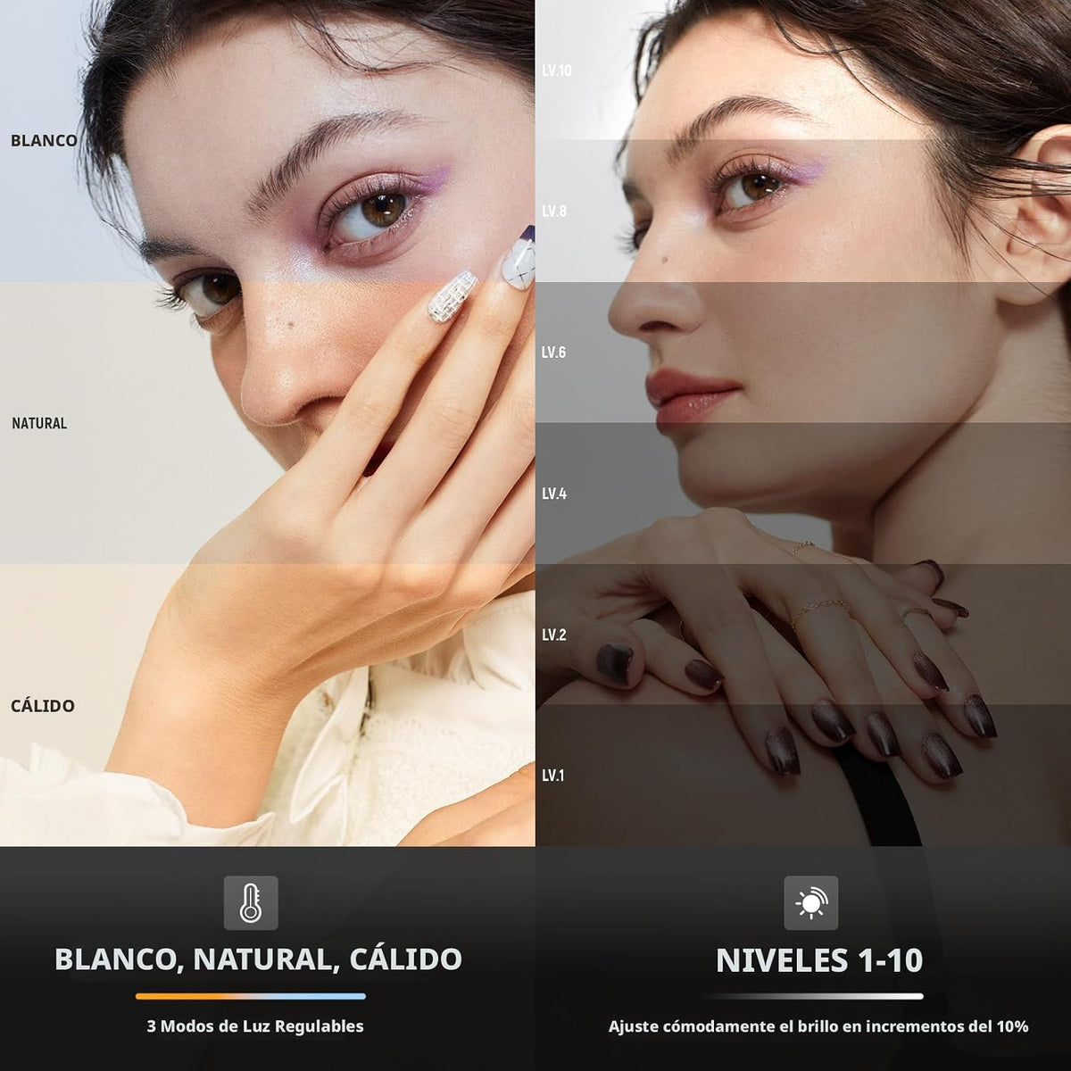NEEWER Basics NL-60AI - Luz para selfie para teléfono con clip fron...