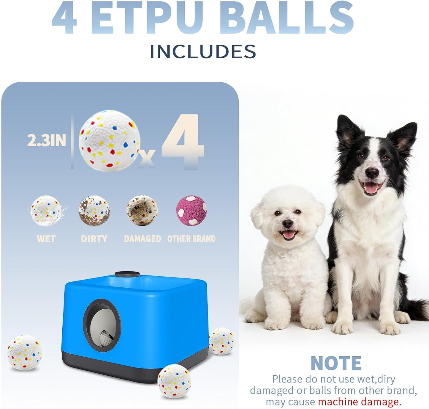 JDXSZ Lanzador automático de pelotas para perros: juguete lanzador...