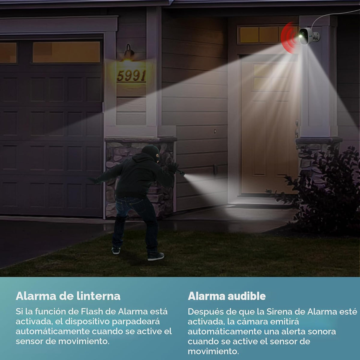 Vicohome 2CG6 Best 2K - Cámara de seguridad solar inalámbrica para...