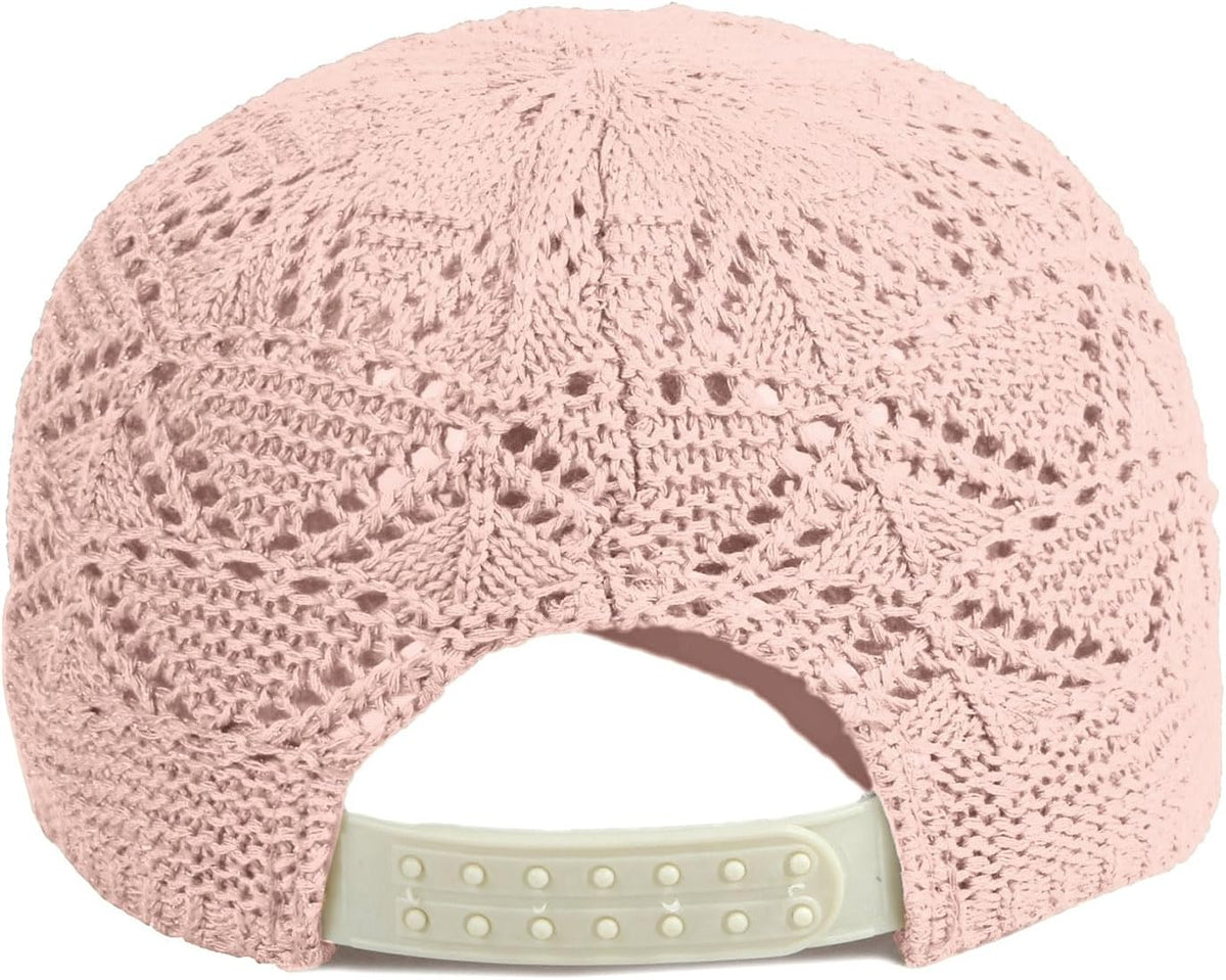 FASHIXD Gorra de béisbol de malla tejida para mujer, de hilo de ver...