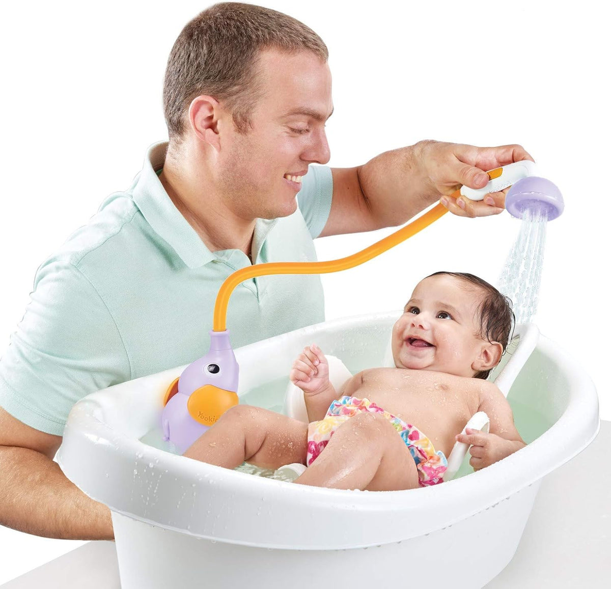 Yookidoo Cabezal de regadera para bebé con bomba de agua en forma d...