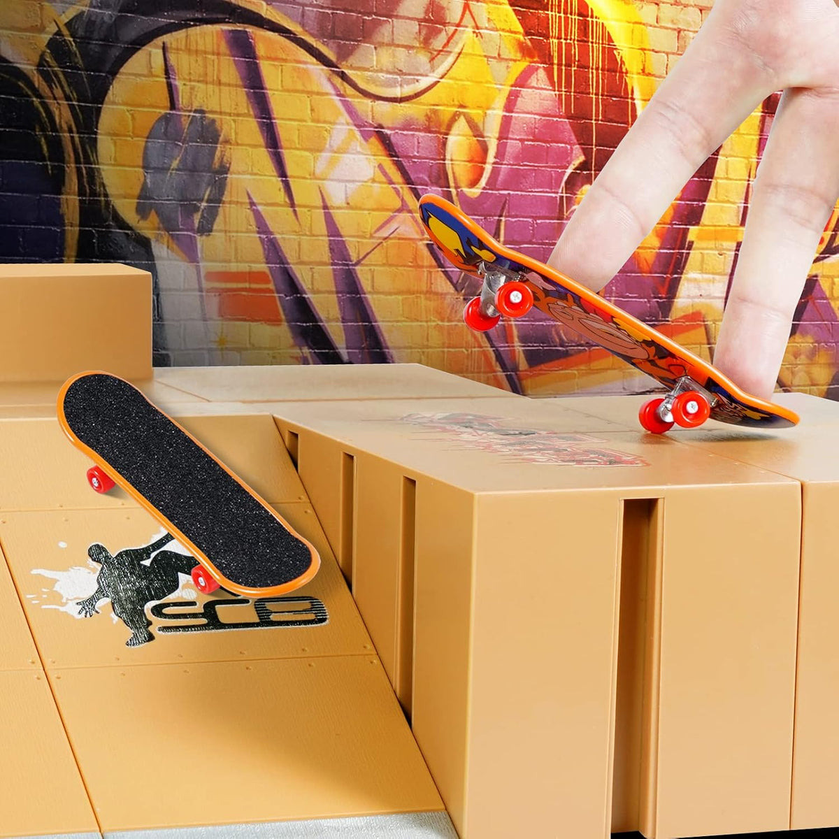 Kit de Parque de Patinaje para Diapasón, Juguetes de Patineta con 3...