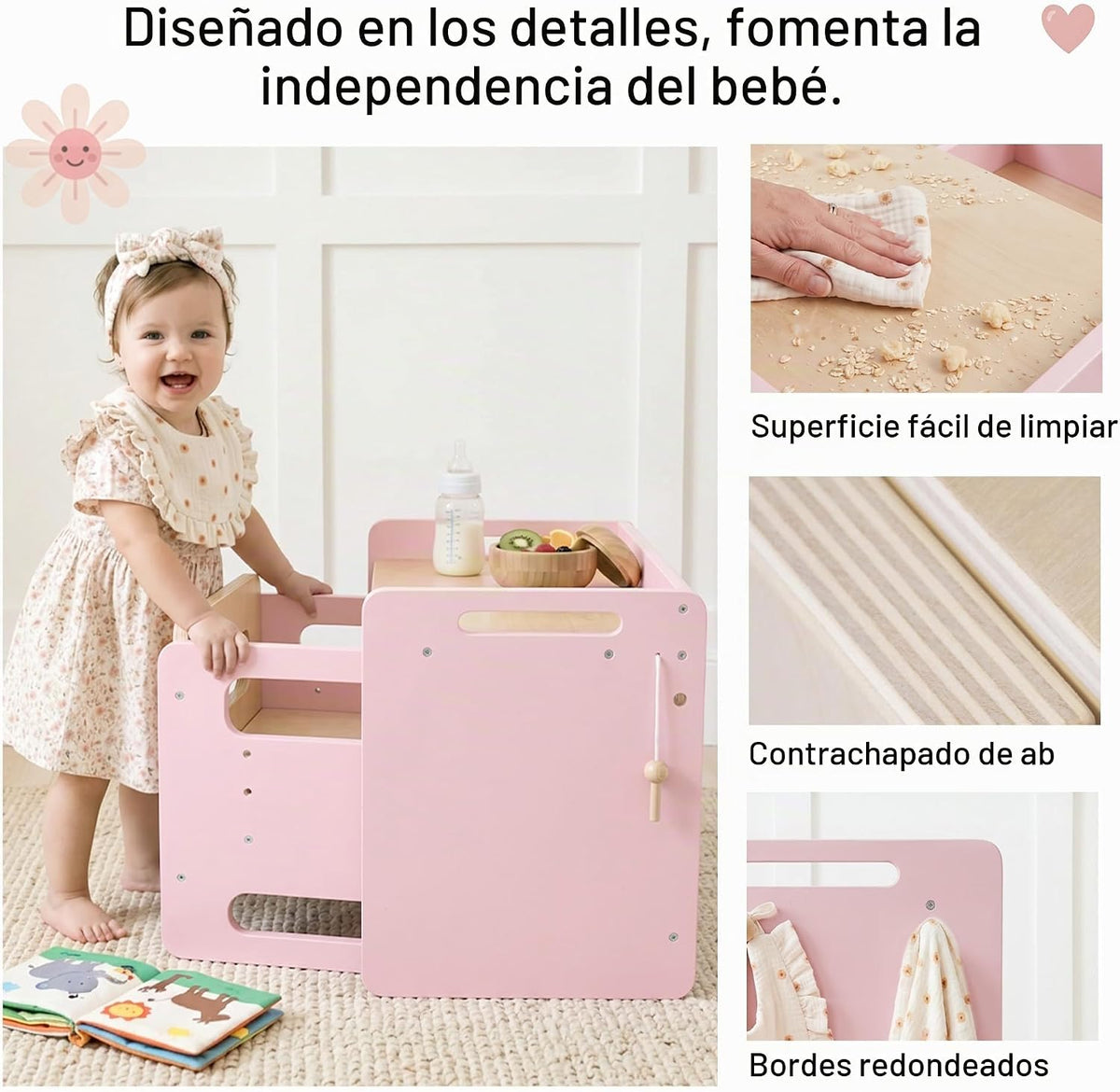 bpmfkid Juego de mesa y silla Montessori para destete - Diseño ajus...