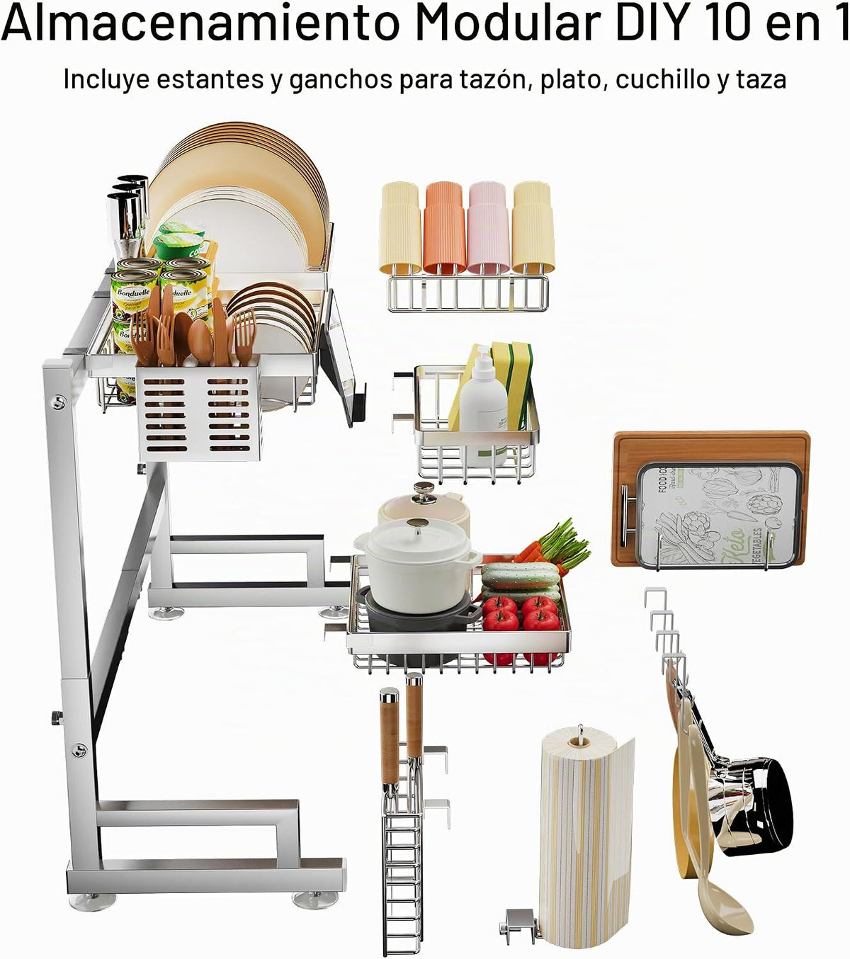 ADBIU Fit Sink 24.5"- 35.5" L Escurridor de Platos Sobre el...