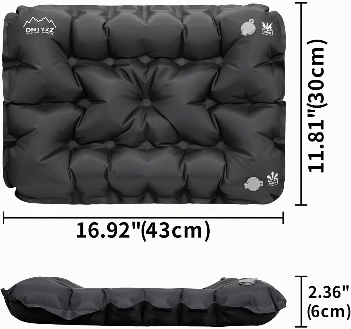 ONTYZZ Cojín inflable para asiento de avión, ligero | Cojín de viaj...