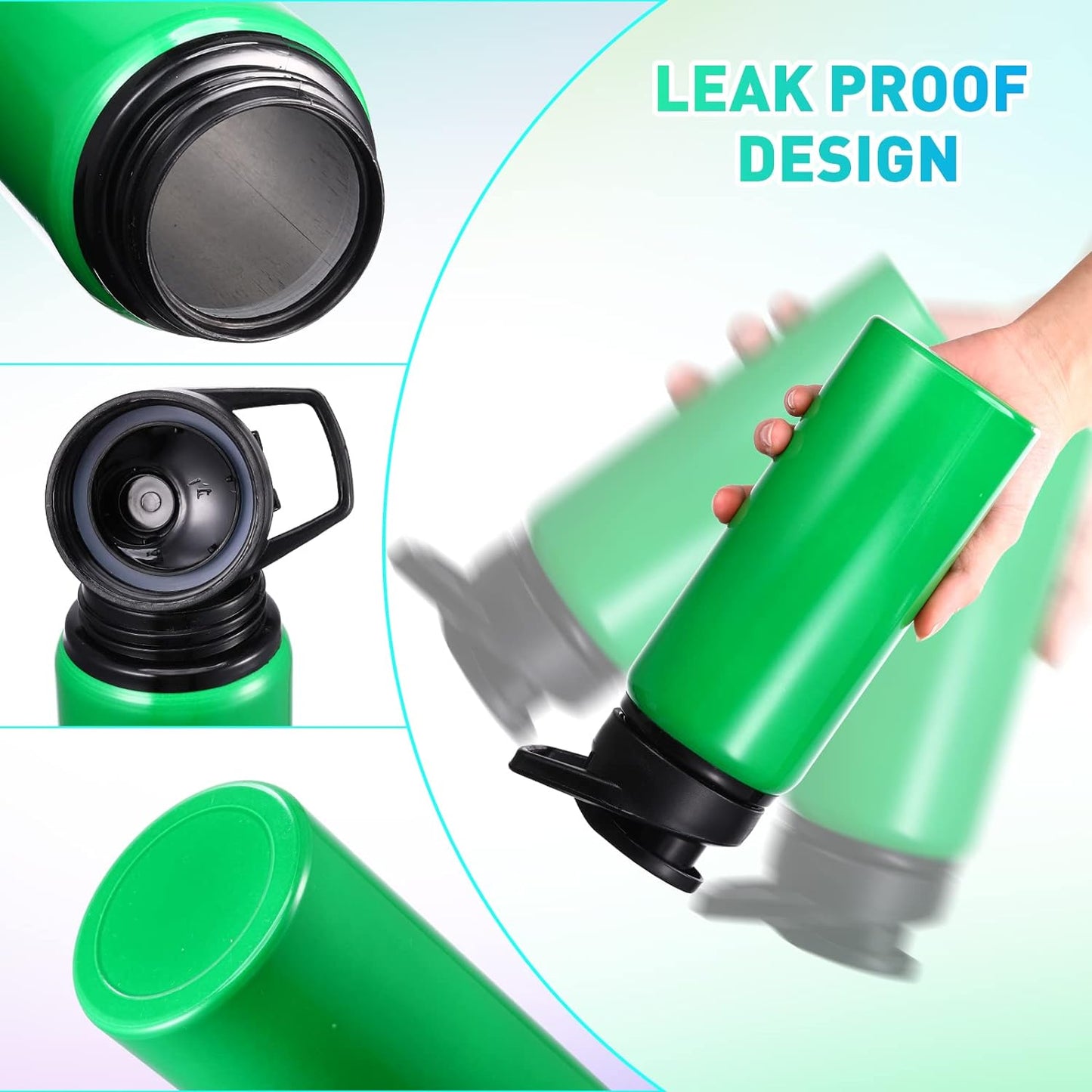 Mimorou - 10 botellas de agua de aluminio de 20 onzas a granel, mul...