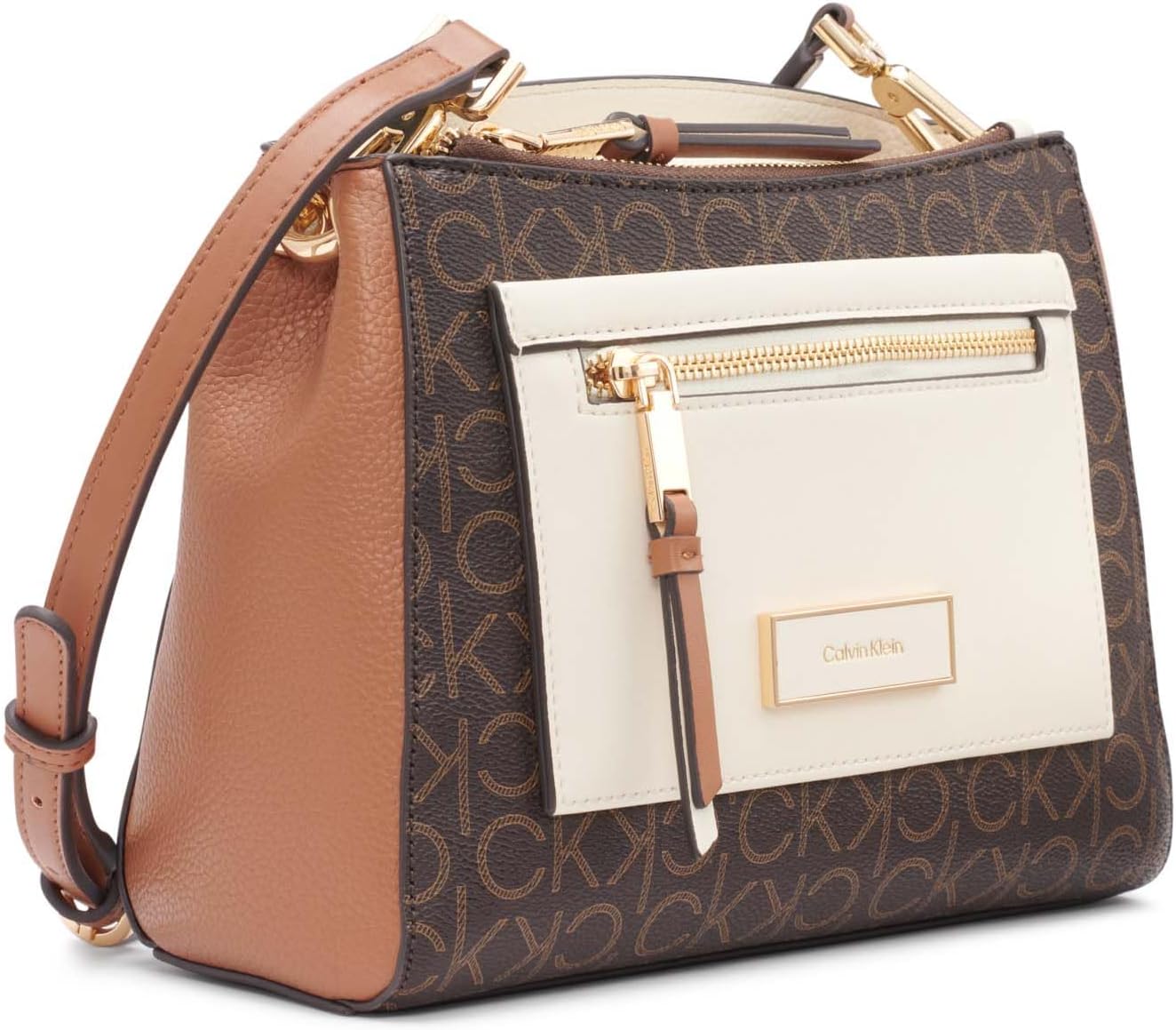 Calvin Klein Bolso bandolera Hadley con tres compartimentos para mujer