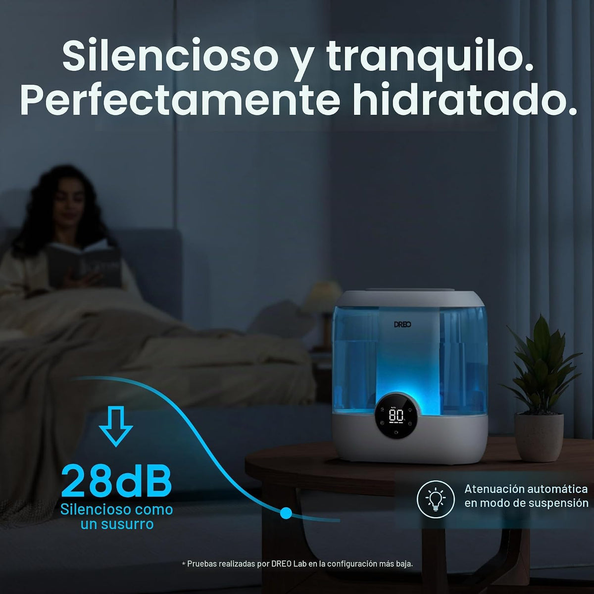 Dreo Humidificadores de llenado superior de 6 L para dormitorio, ti...
