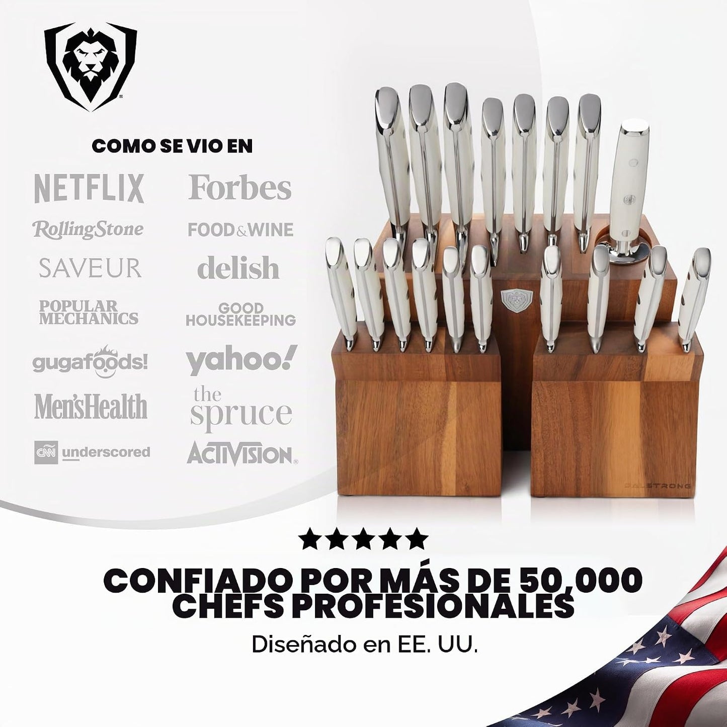 DALSTRONG Juego de cuchillos - Juego de cuchillos colosales de 18 p...