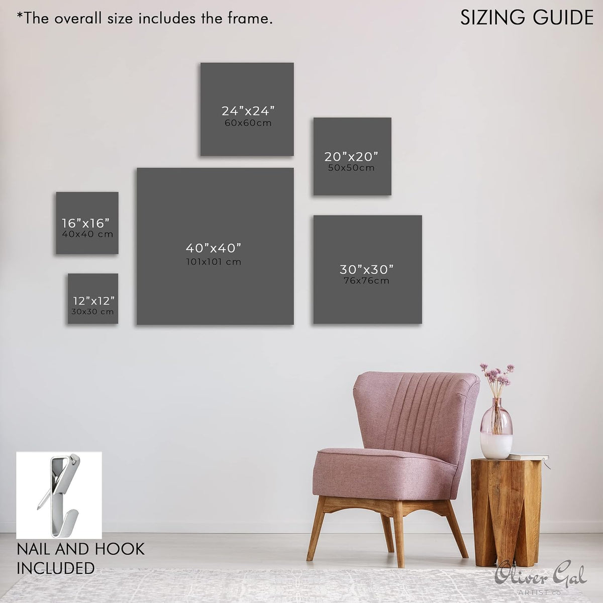 The Oliver Gal Artist Co. Lienzo decorativo para pared con texto en...