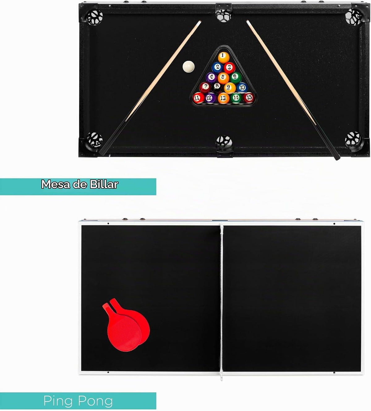 Best Choice Products Mesa de juegos múltiples 4 en 1, juego de arca...