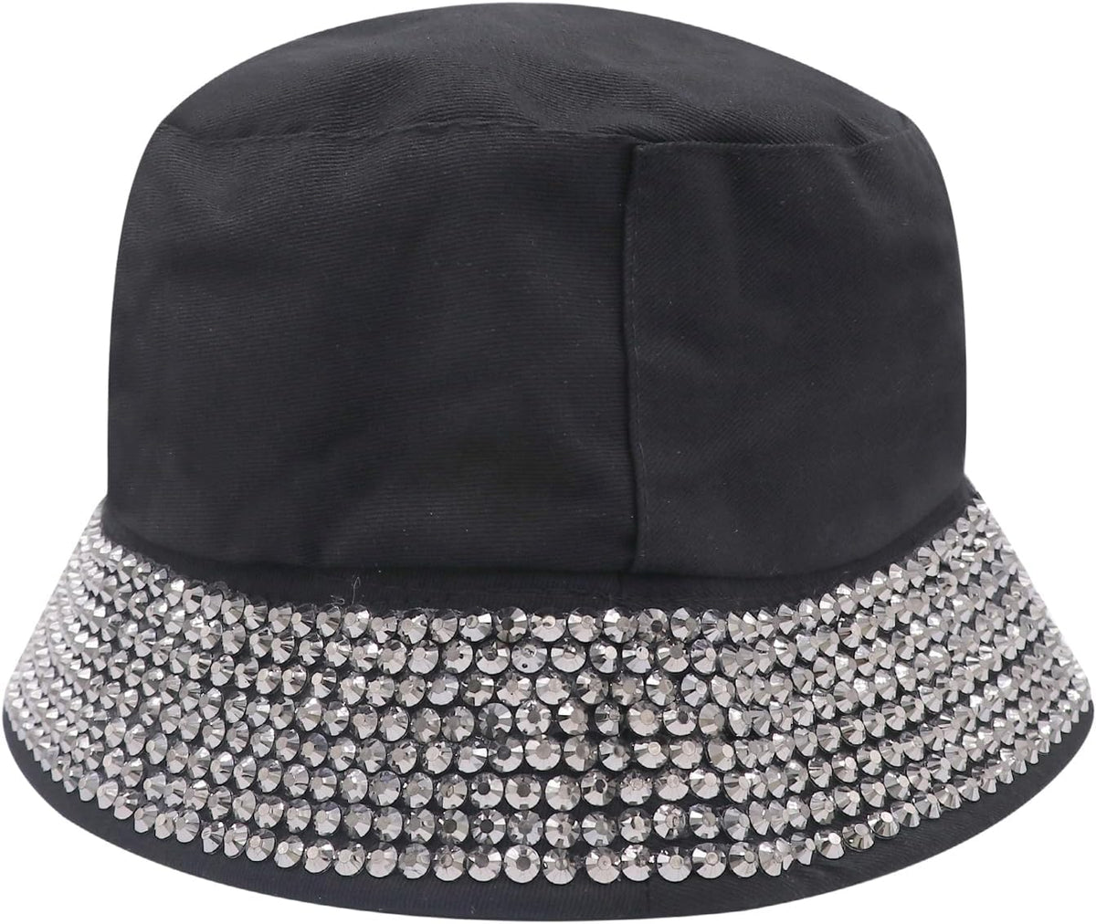 BOLLEY JOSS Sombrero de cubo brillante para mujer, sombrero de sol...