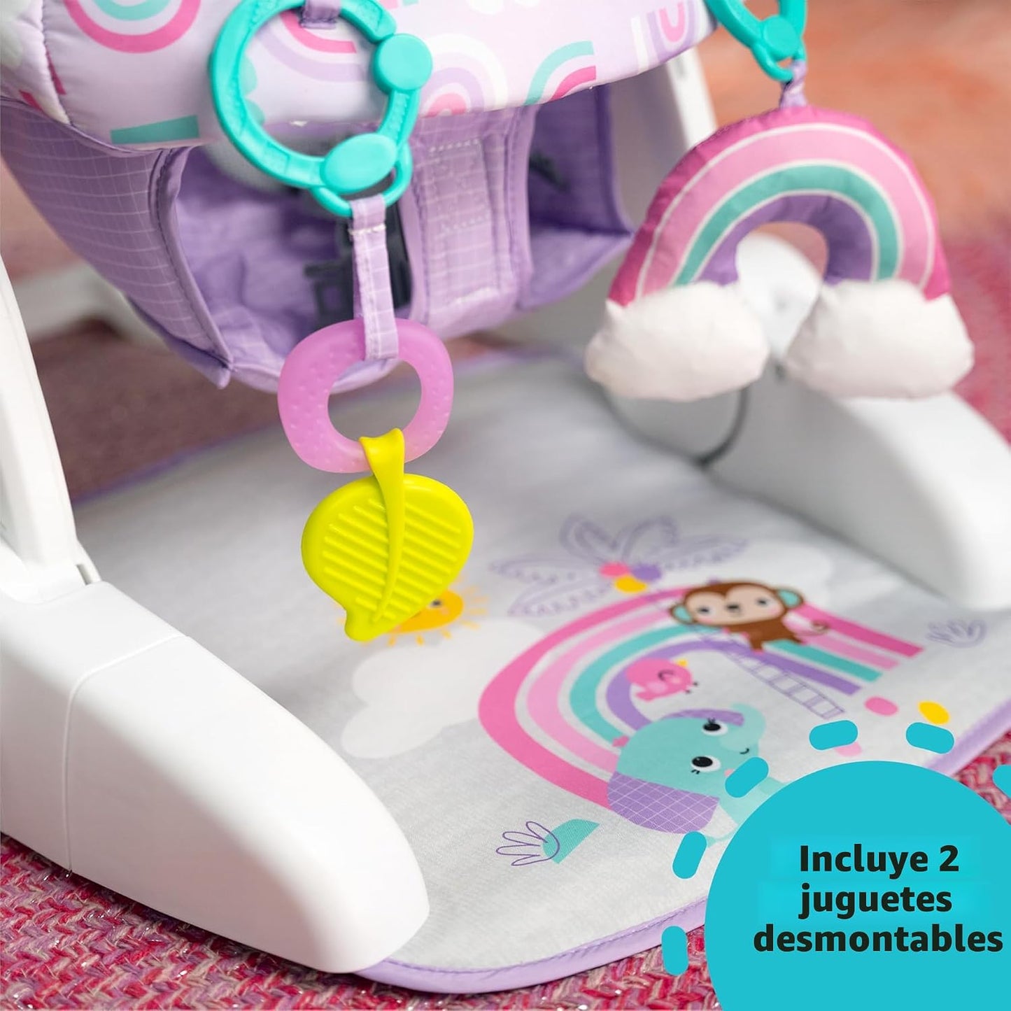 Bright Starts Learn-to-Sit - Asiento de piso para bebé, 2 posicione...