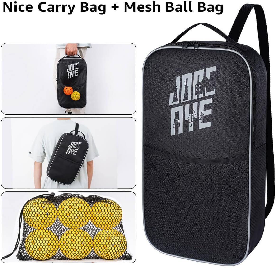 JoncAye Pickleball Paddles Juego de 4 o 2, raquetas de fibra de vid...