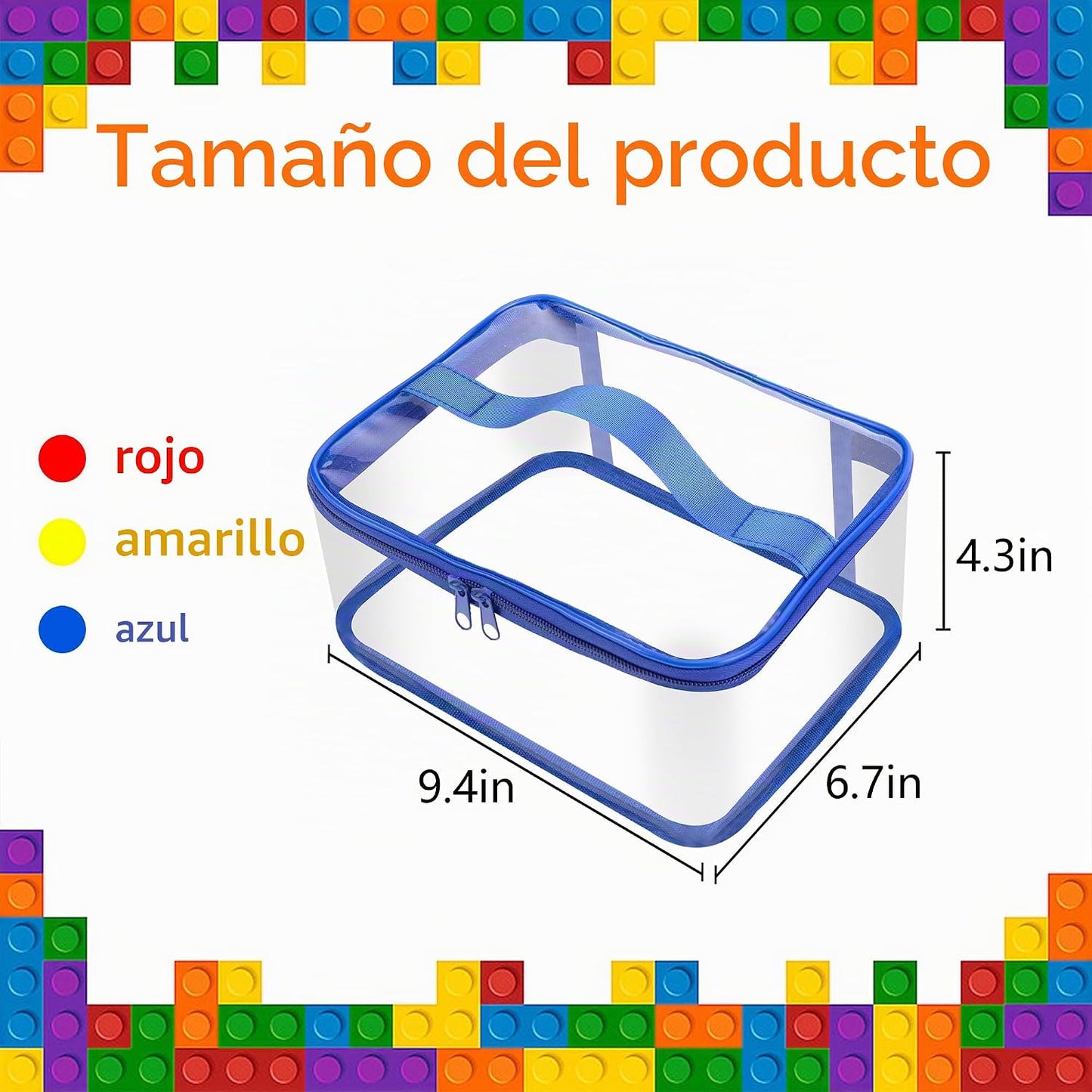 Paquete de 6 bolsas transparentes de almacenamiento de juguetes, 9....