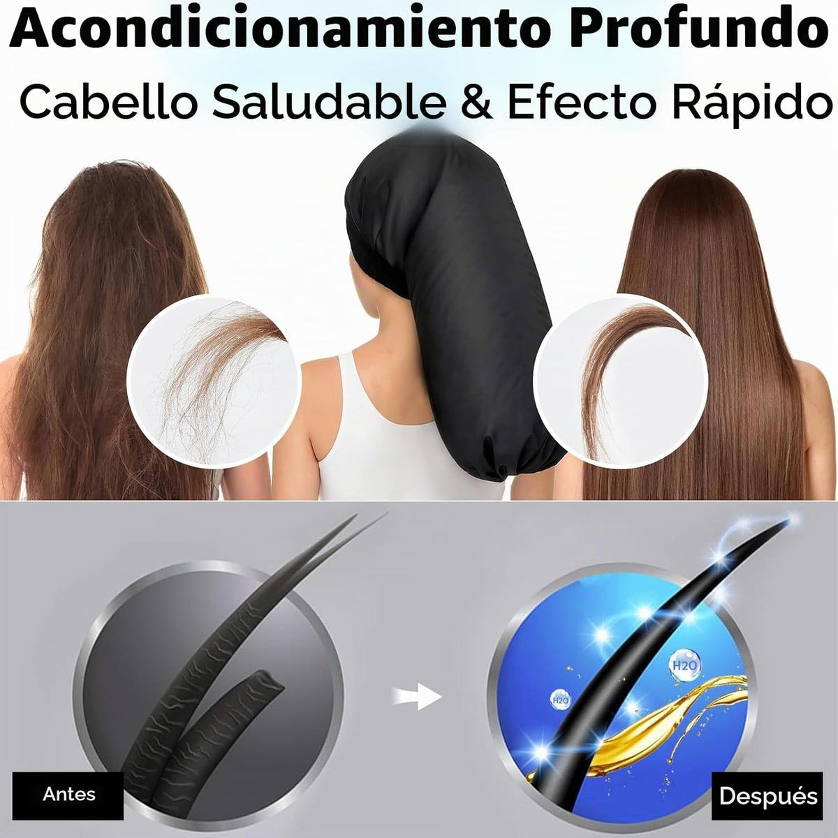 VICARKO Gorro vaporizador para el cabello profundo y uso doméstico...