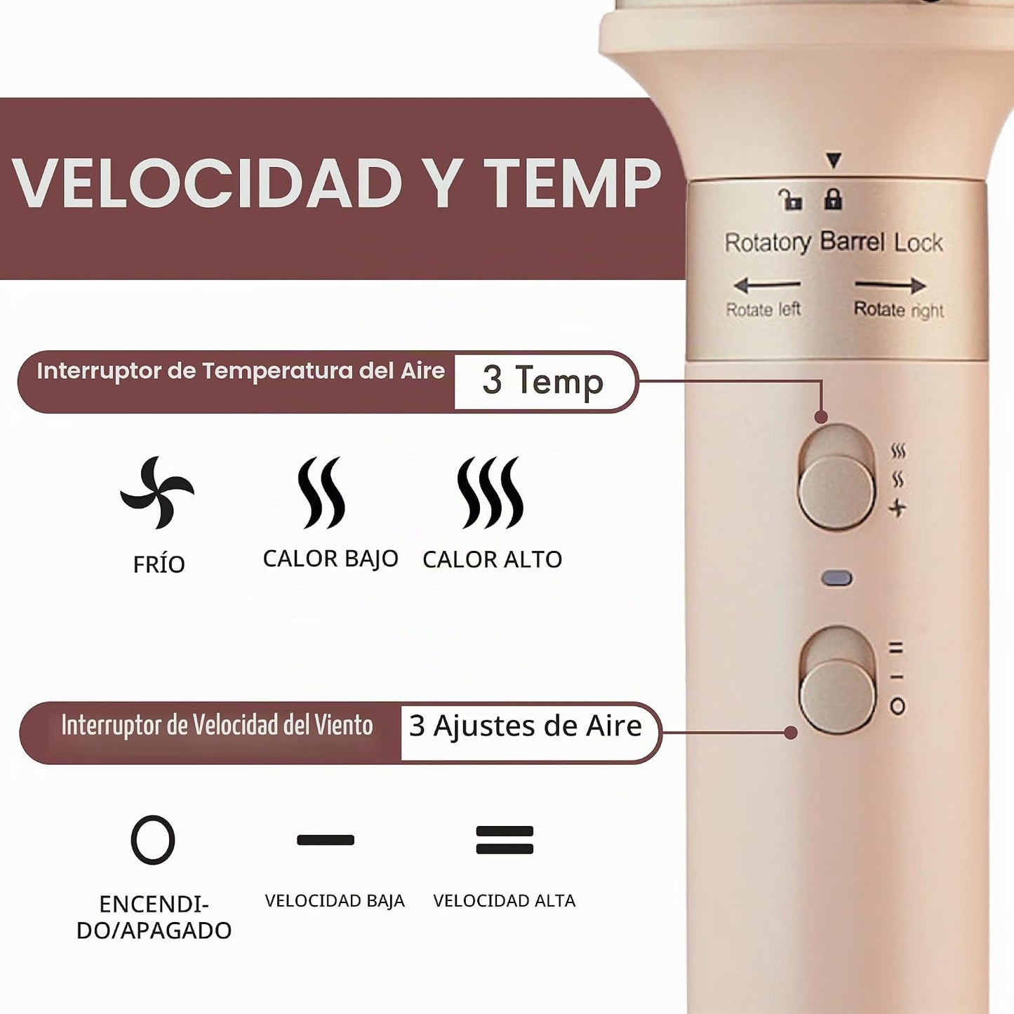 MAVIÉ Multiestilizador de aire caliente 6 en 1 con funda, secador d...