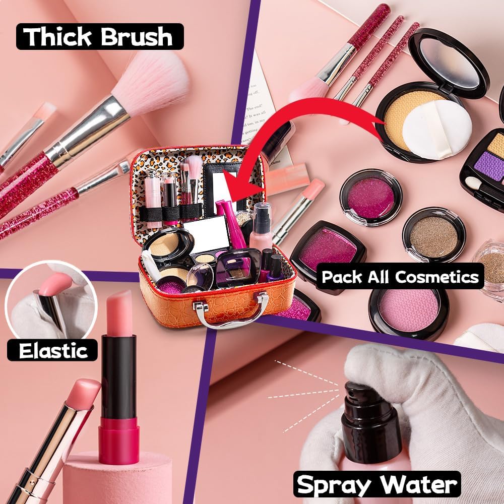 Kit de maquillaje para niñas \u2013 Juego de maquillaje de simulaci...