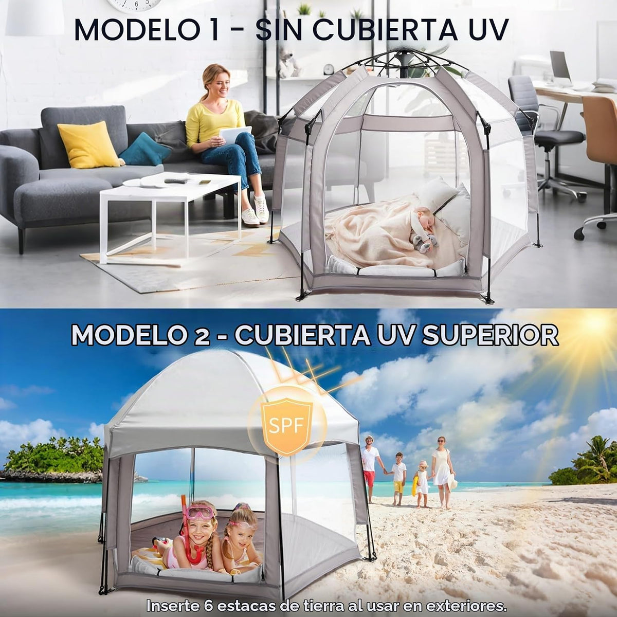 Palopalo Tienda de campaña de playa para bebés desplegable - Toldo...