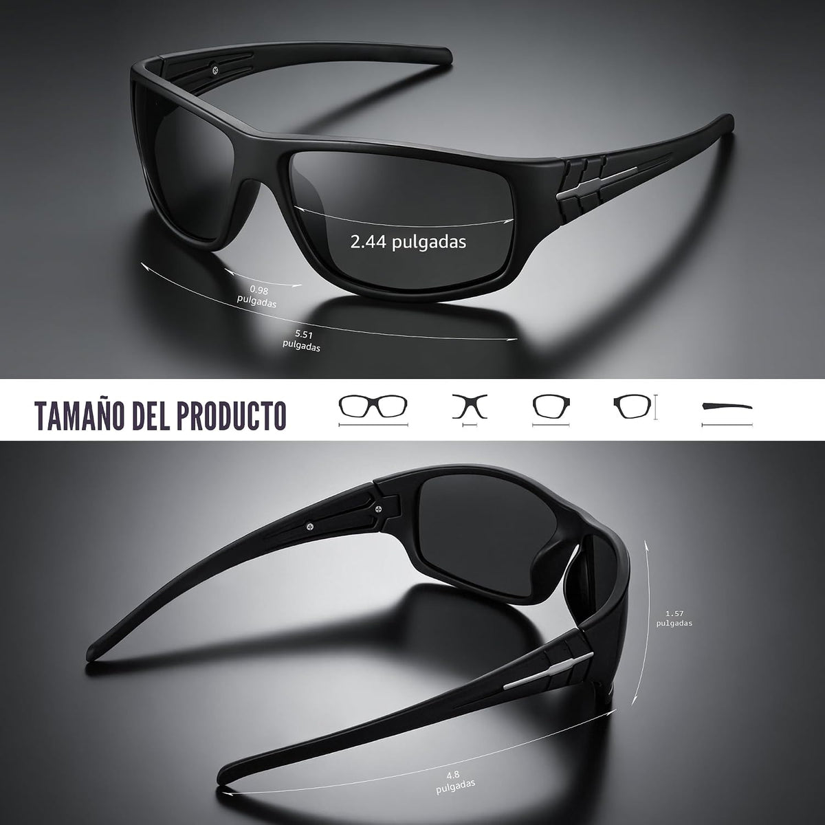XVXV Gafas de sol deportivas polarizadas para hombres, gafas de sol...