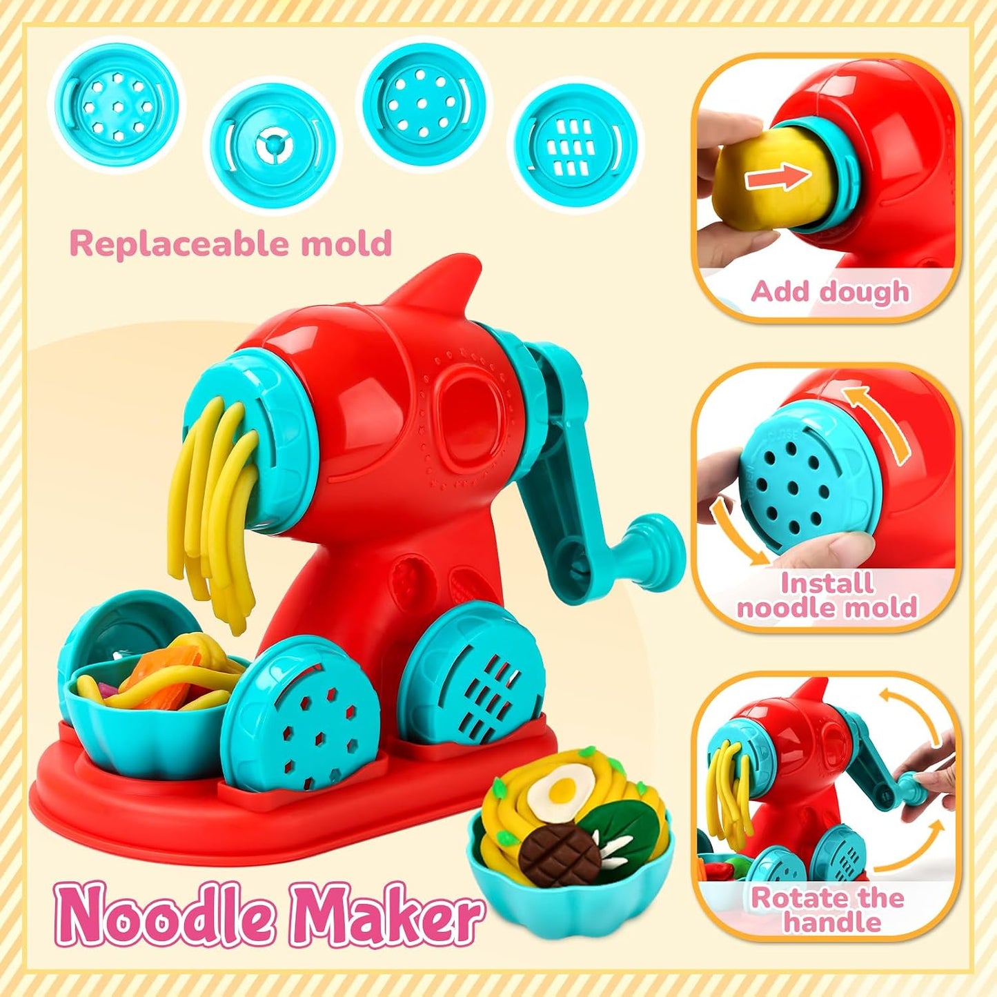 99 piezas, juegos de masa 5 en 1 para niños de 3-4-8 años, kit de h...