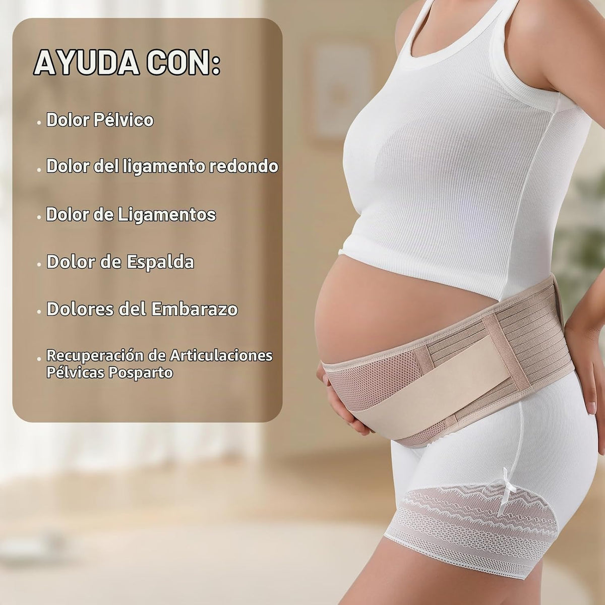 POXXU Banda para el vientre de maternidad, cinturón de apoyo para e...