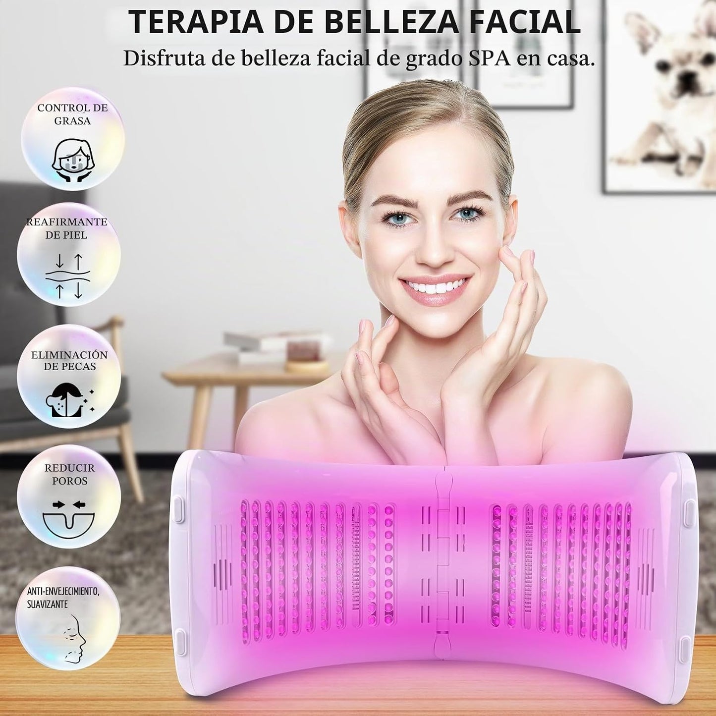 7 colores con cara LED para problemas faciales de SPA Facial Cuerpo...