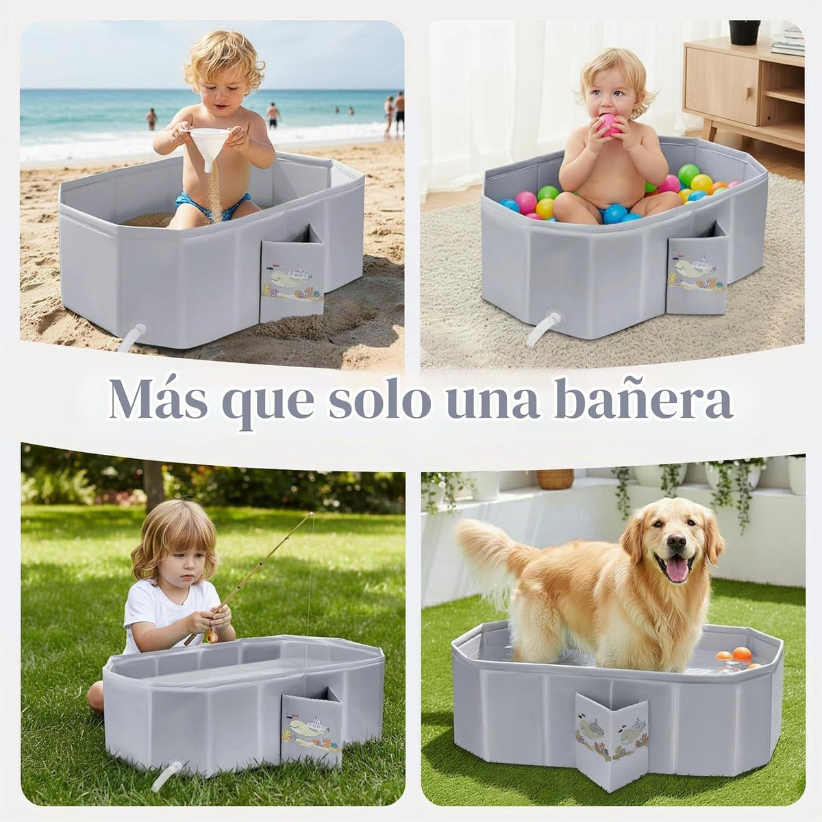 Bañera de bebé para recién nacidos hasta niños pequeños de 1 a 6 añ...