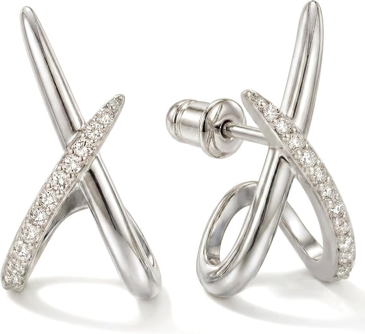 Aretes de oro para mujer a la moda, aretes de tuerca de oro de 14 q...