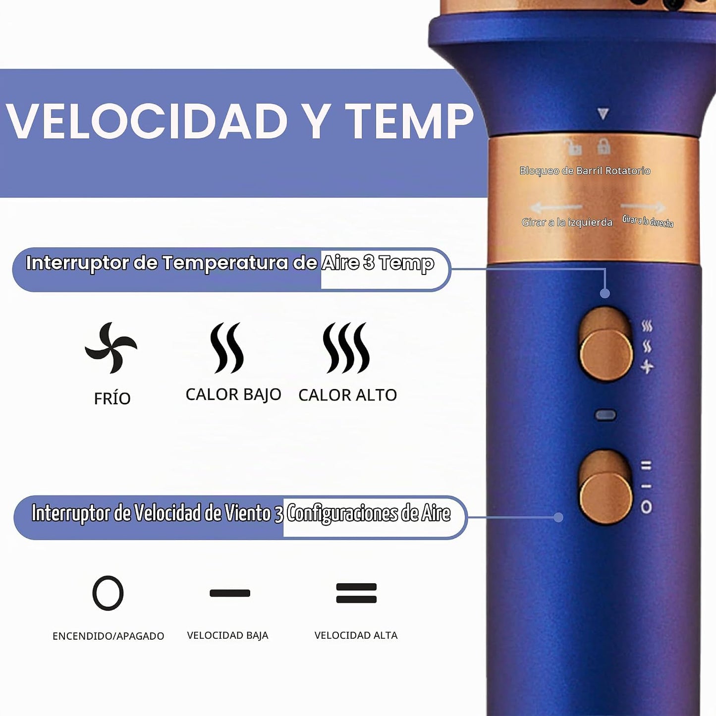 MAVIÉ Multiestilizador de aire caliente 6 en 1 con funda, secador d...