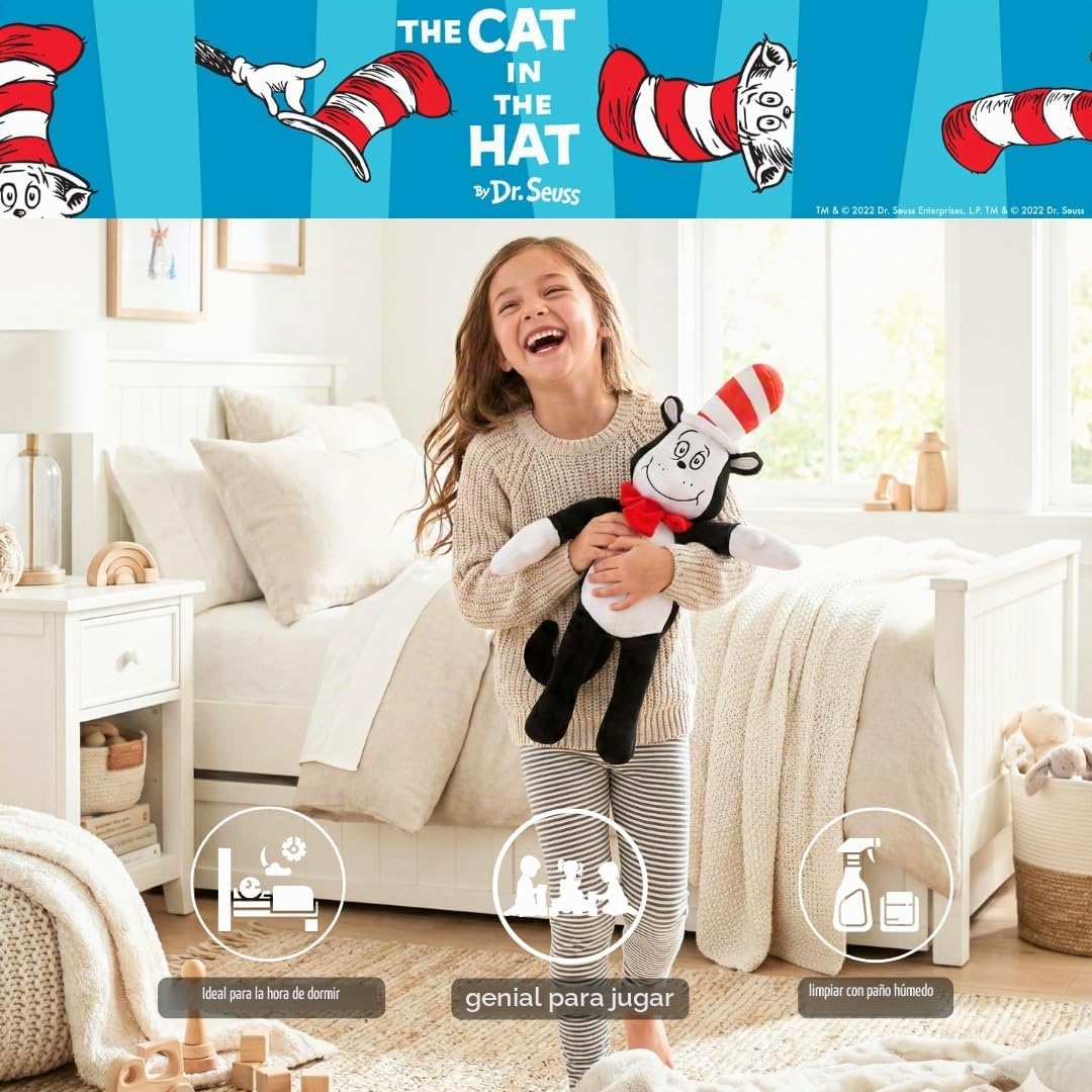 Dr Seuss Cat in The Hat - Ropa de cama para niños, muy suave, almoh...