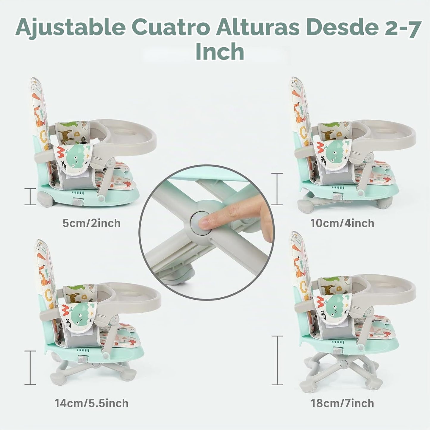YOLEO Silla Alta para Bebé Asiento Elevador para Mesa de Comedor, A...